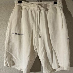 Pangaia Heavyweight Ivory Track Shorts - Size small